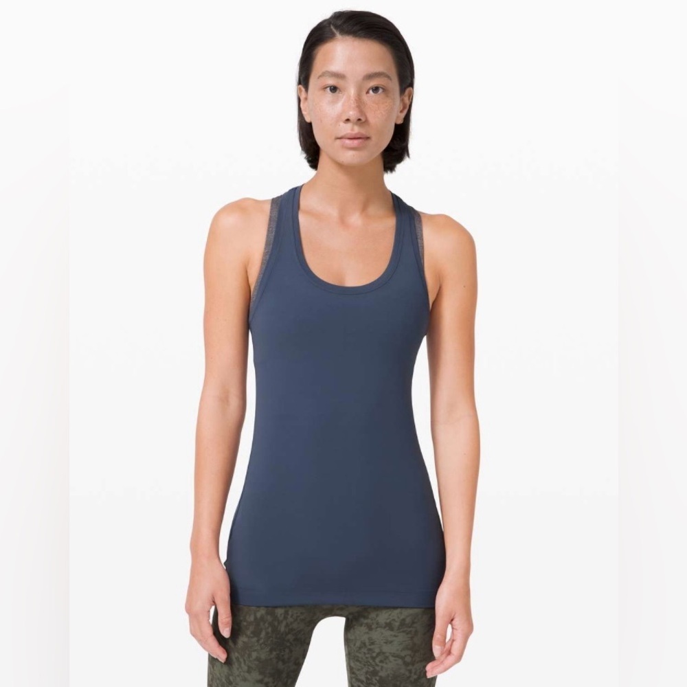 Lululemon Cool Racerback Short Tank *Luxtreme in Iron Blue